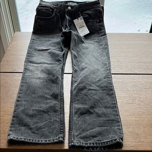 Women’s ZARA HIGH-RISE REGULAR LENGTH Black Denim Jeans NWT